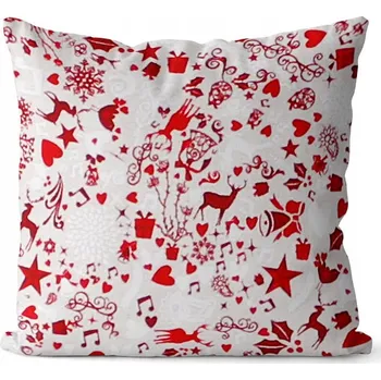 Polštář POVLEČENÍ NA POLŠTÁŘ 40x40 VÁNOČNÍ SVÁTEČNÍ DEKORATIVNÍ DÁREK
