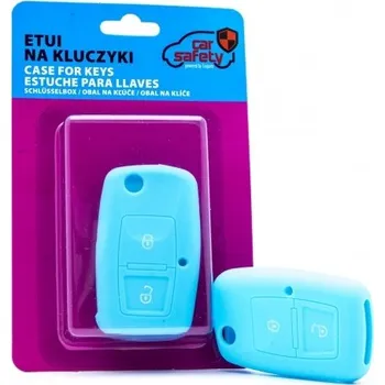 Světlomodré silikonové pouzdro na klíče Seat Skoda Volkswagen EPKC71 CARSAFETY