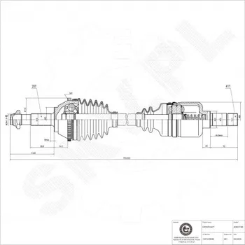 Poloosa kola Přední levá hnací hřídel Citroën Jumper I Fiat Ducato Peugeot Boxer 1491239080 ESEN SKV