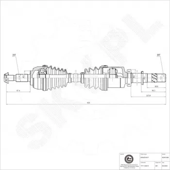 Poloosa kola Přední pravá hnací hřídel Renault Grand Scenic II Megane II Scenic II 7711135414 ESEN SKV