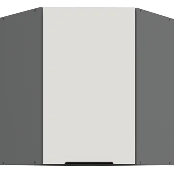 Kuchyňská skříňka 60 x 60 GN-72 1F (45°), Horní rohová kuchyňská skříňka Aria bílá/antracit