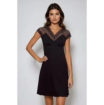 Dámská noční košile Noční košilka Margaret černá M