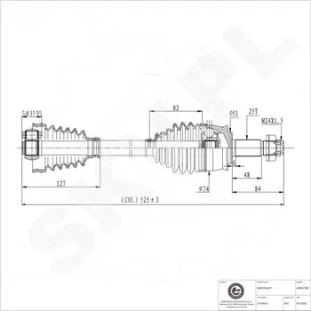 Přední levá hnací hřídel Fiat Bravo II Stilo Lancia Delta III 51795511 ESEN SKV