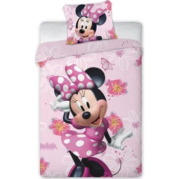 Povlečení FARO Povlečení Minnie květy Bavlna, 140/200, 70/90 cm