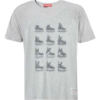 Triko CCM 125 Anniversary Skates Tee Senior Athletic Grey Velikost: L