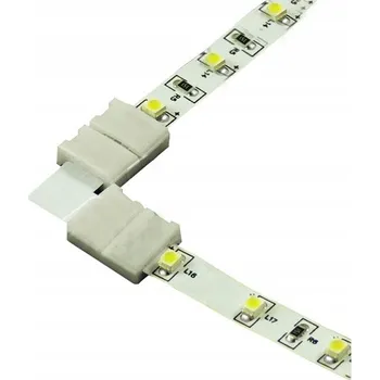 LED páska Rohová spojka pro LED pásek 10 mm + klipy