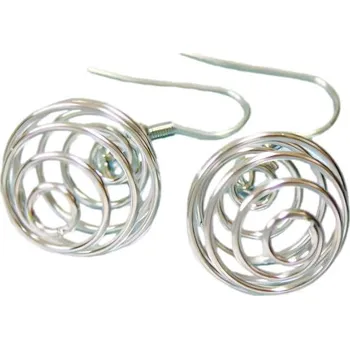 Náušnice Náušnice ve stříbrné barvě s spirálovým designem, průměr 18 mm. Elegantní a moderní doplněk pro každou příležitost.