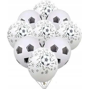 Balónek SADA BALÓNKŮ FOTBALOVÝ MÍČ NAROZENINY HELIUM 10 KS