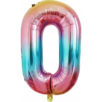 Balónek Fóliový balónek Jams, vícebarevný, číslice 0, 100 cm