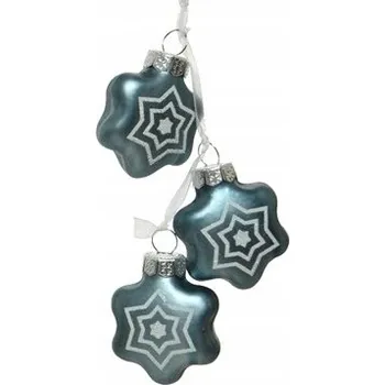 Vánoční dekorace Vánoční Baňky tvarované Hvězda 4 cm 1 ks