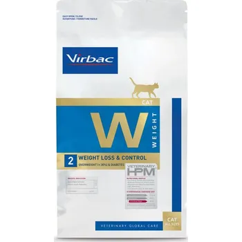 Krmivo pro kočku Virbac Veterinary HPM W2 Weight Loss & Control pro kocky - 3 KG