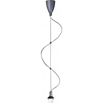 Nastavitelné závěsné svítidlo E27, loft lampa, dlouhý kabel, stříbrné, pro kancelář z4