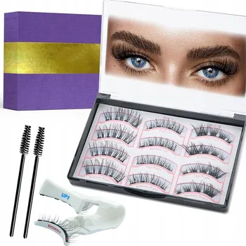Umělé řasy MAGNETICKÉ ŘASY 3 PÁRY UMĚLÉ DLOUHÉ SADA + KLEŠTIČKY NA ŘASY