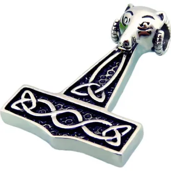 Přívěsek Přívěsek s motivem vikingského kladiva, délka 50mm, šířka 33mm, váha 20g.