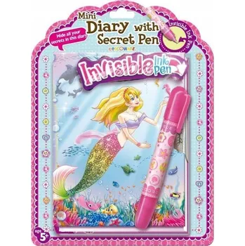 Zápisník Zápisník A5 Pecoware 170501MD Mořská panna růžový + propiska s neviditelným inkoustem