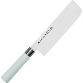 Kuchyňský nůž Satake Macaron Blue Japonský Nůž Kuchyňský Nakiri Sekáček na Zeleninu 17 cm