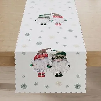 Prostěradlo Běhoun bílý, černý, odstíny červené, odstíny zelené, zlatý 180 x 38 cm