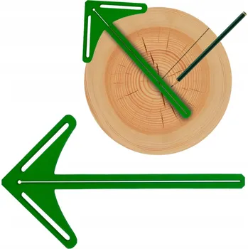 Úhloměr Úhelník truhlářský pro určení středu kruhu