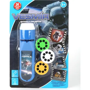 Hračka pro nejmenší Alltoys Baterka a projektor vesmír