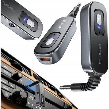 Bluetooth adaptér Bluetooth vysílač a přijímač 2v1 AUX Minijack 3,5 mm TX RX USB-C