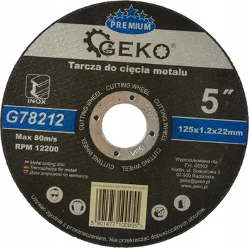 Řezný kotouč Řezný kotouč na kov Geko G78212 125x22,2 mm