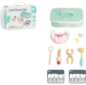 Desková hra Sada zubař 18ks dřevo v látkové tašce v papírovém obalu 22x7x15cm