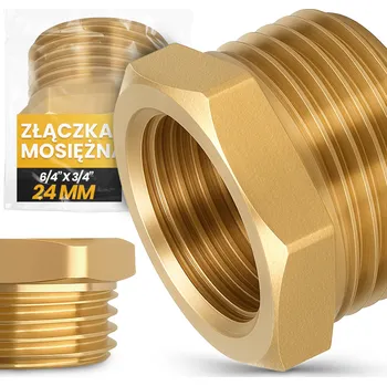 Fitinka MOSAZNÁ SPOJKA 6/4x3/4 GZxGW REDUKCE Vsuvka Nátrubek Redukční spojka GE-T
