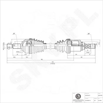Poloosa kola Přední levá hnací hřídel Mercedes-Benz Citan Renault Kangoo Kangoo Express A4153600115 ESEN SKV