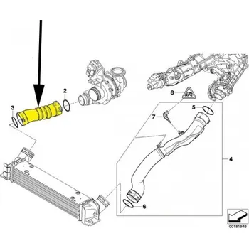 Chladič motoru BMW 3 (E90, E91, E92, E93) turbo řada 11617800142 WRC Original Parts