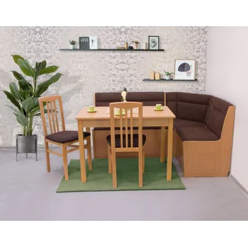 Jídelní set NABAC - Flexibilní kuchyňská rohová lavice s velkými úložnými prostory - materiál, barva