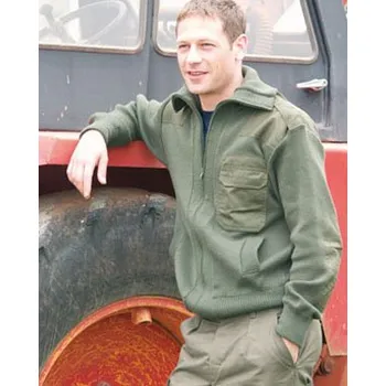 Pánská mikina Svetr na zip s kapsou OLIV 48 - Není skladem