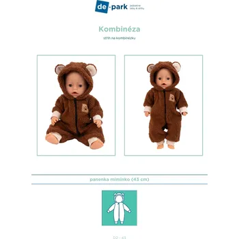 Doplněk pro panenku Papírový střih na panenku - Kombinéza