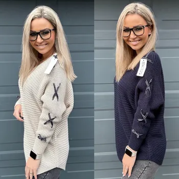 Dámské oblečení Svetřík INPUT Barva: Tmavě modrá