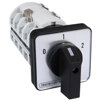 spínač Vačkový přepínač motoru Dahlander Tracon TKM-63/D 400V, 50Hz, 63A, 18,5kW, 64×64mm (Tracon TKM-63/D)