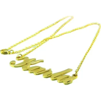 Přívěsek Osobní zlatý přívěsek s nápisem HANA 45x15mm, délka řetízku 430mm, šířka 2mm.