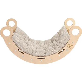 Hra na zahradu Béžová/v přírodní barvě houpačka z borovicového dřeva 39x75x38 cm Montessori – Meowbaby ID_1822142