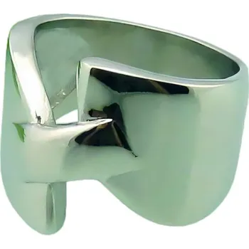 Prsten Kroužkový prsten s moderním designem, šířka 19 mm, váha 11 g 59,5