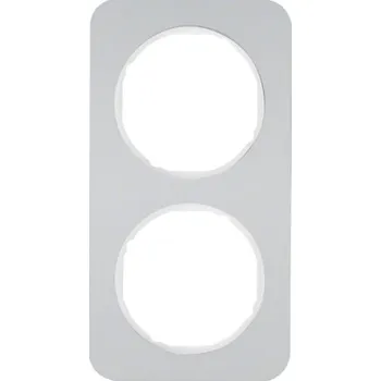 Elektrická zásuvka Rámeček dvojitý Berker stříbrný