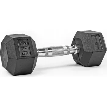 Potažené/pogumované činky s pevnou váhou Pretorians 1x 5 kg