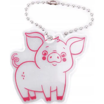 Viditelný reflexní přívěsek pro děti na batoh, odrazka - PRASÁTKO