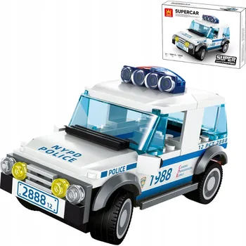 ostatní stavebnice Wange Stavebnice 2888 - Policejní SUV NYPD Super Champions 9 8 dílů