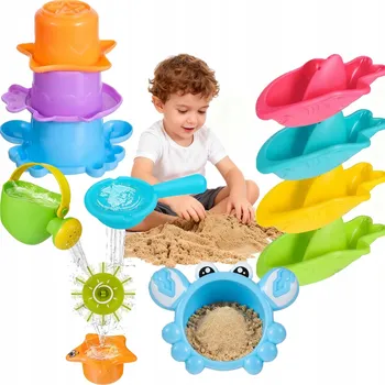 Hračky do vany pro miminka Konev naběračka na vodu otočná 10 Ks