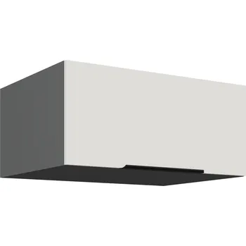 Kuchyňská skříňka 80 NAGU-36 1F, Horní kuchyňská skříňka o hloubce 57 cm, Aria bílá/antracit