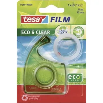 Lepicí páska Tesa, Eco&Clear, 10 m x 15 mm, Kancelářská lepicí páska, 1 Ks