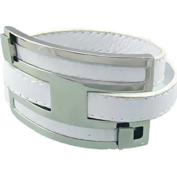 Náramek Náramek s bílou barvou a moderním designem, šířka 35.2 mm, hmotnost 21 g.