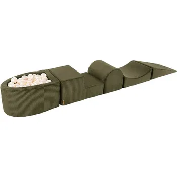 Dětské hřiště Khaki manšestrové pěnové hřiště 250x45x30 cm Montessori – Meowbaby ID_1821928