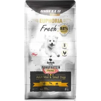 Krmivo pro psa Biofeed EUPHORIA FRESH Meat Adult 2kg Mini Small Monoprotein Krůta - Krmivo pro dospělé psy malých plemen s čerstvým masem (krůtí)
