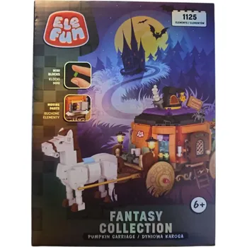 ostatní stavebnice Sada kostek stavebnice ELEFUN Dýně Dýňový kočár Halloween 1125 dílků