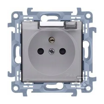 Elektrická zásuvka Jednoduchá zásuvka IP44 s víčkem Simon 10 CGZ1BU.01/11A bílá