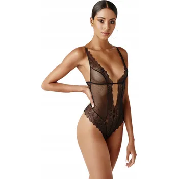 Body Černé krajkové body Meriluu – dámské spodní prádlo